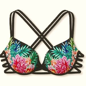 NWT Shade & Shore shell Push Up bikini top 34B/ 34C